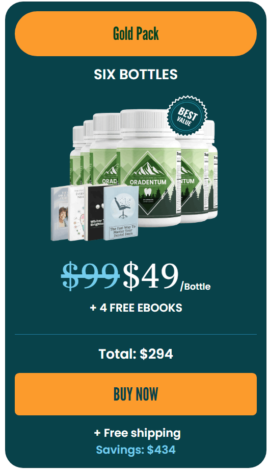  Oradentum  Gold-pack Six-bottle